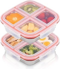 Cómo Organizar Alimentos en Recipientes Herméticos con Compartimentos