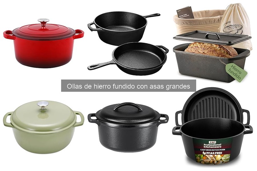 Alternativas a las ollas de hierro fundido con asas grandes