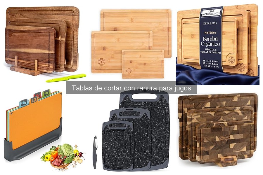 Alternativas a las tablas de cortar con ranura para jugos