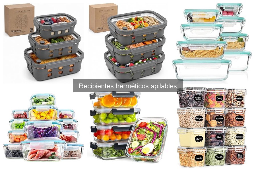 Alternativas a Recipientes Herméticos Apilables para Alimentos