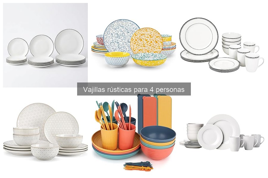 Alternativas a Vajillas Rústicas para 4 Personas