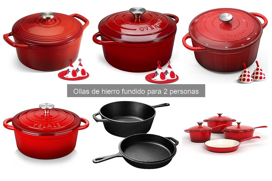 Beneficios de las ollas de hierro fundido para 2 personas