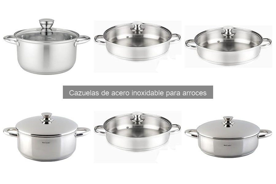 Características de las cazuelas de acero inoxidable para arroces