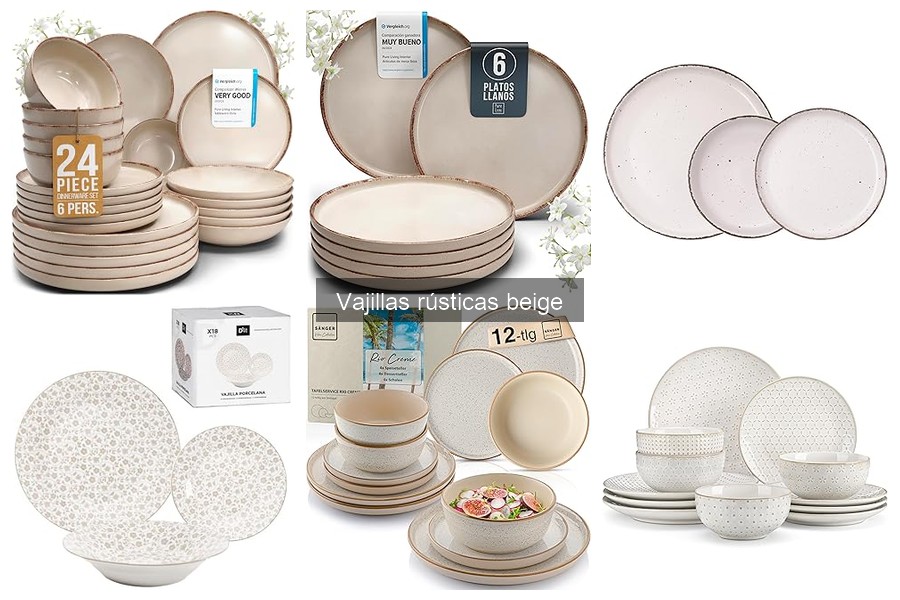 Combina vajillas rústicas beige: consejos prácticos