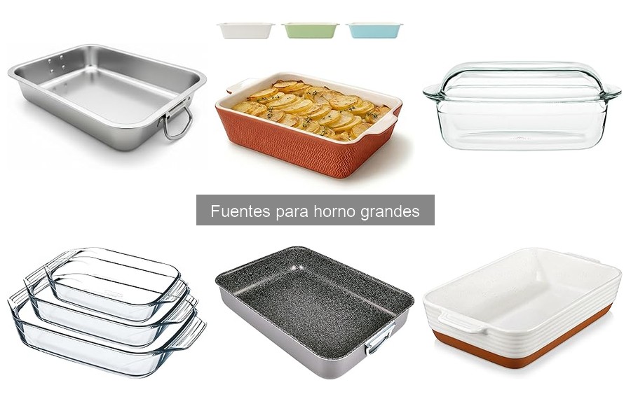 ¿Cómo afectan los materiales en fuentes para horno grandes?