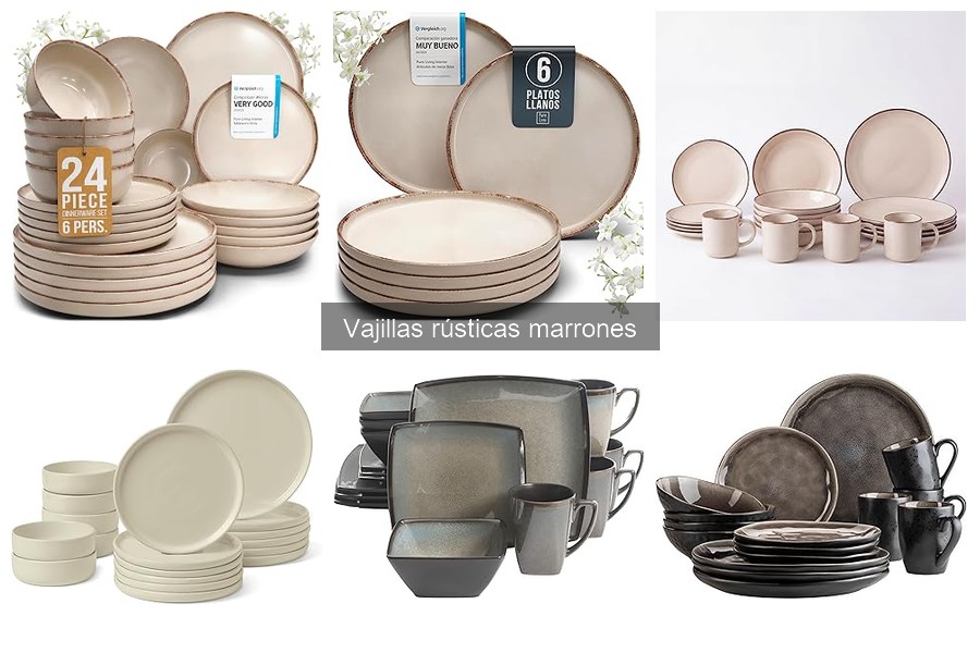 Cómo combinar vajillas rústicas marrones en tu decoración