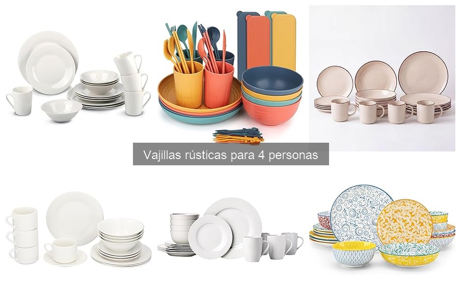 Cómo elegir la mejor vajilla rústica para 4 personas