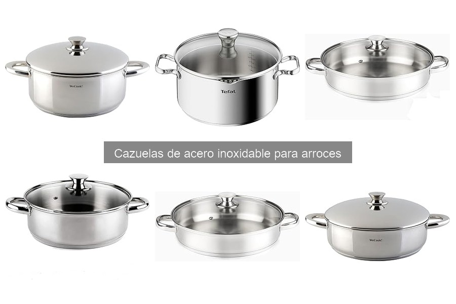 Cómo utilizar cazuelas de acero inoxidable para arroces