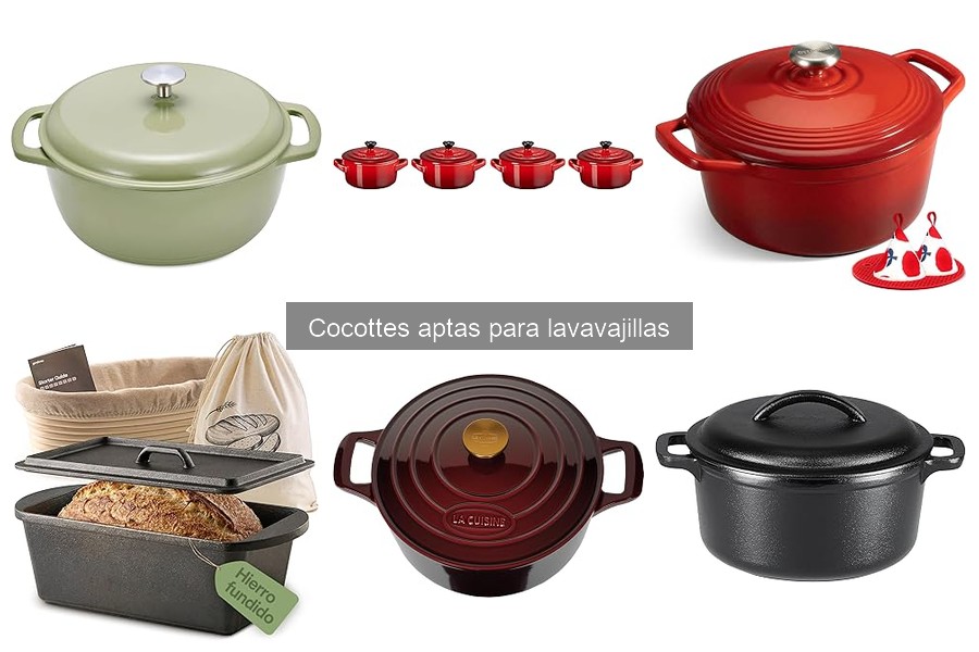 Comparativa: Cocottes de Hierro Fundido vs Cerámica Aptas para Lavavajillas