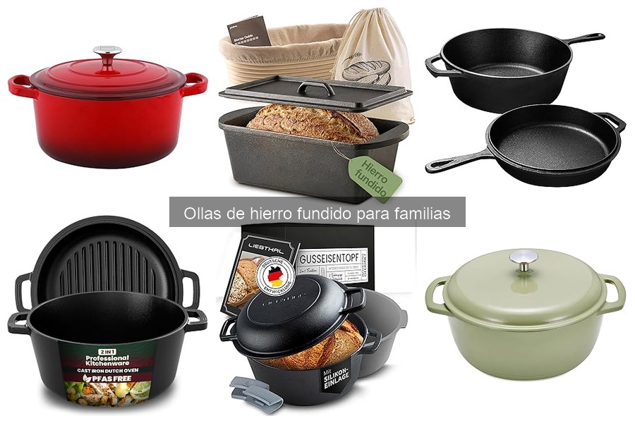 Comparativa de las Mejores Ollas de Hierro Fundido para Familias