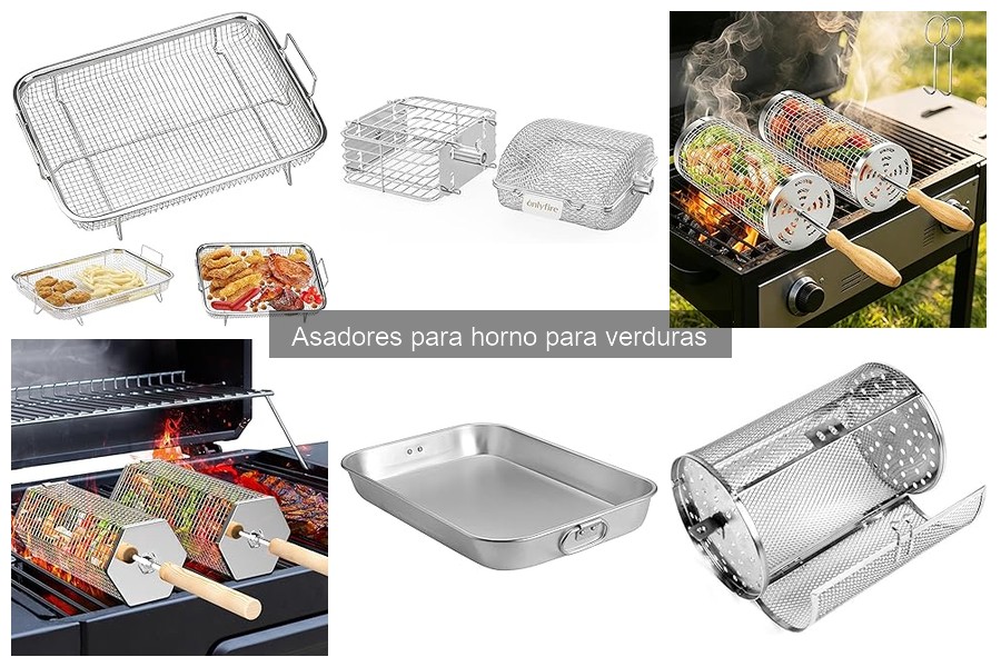 Comparativa de materiales de asadores para horno para verduras