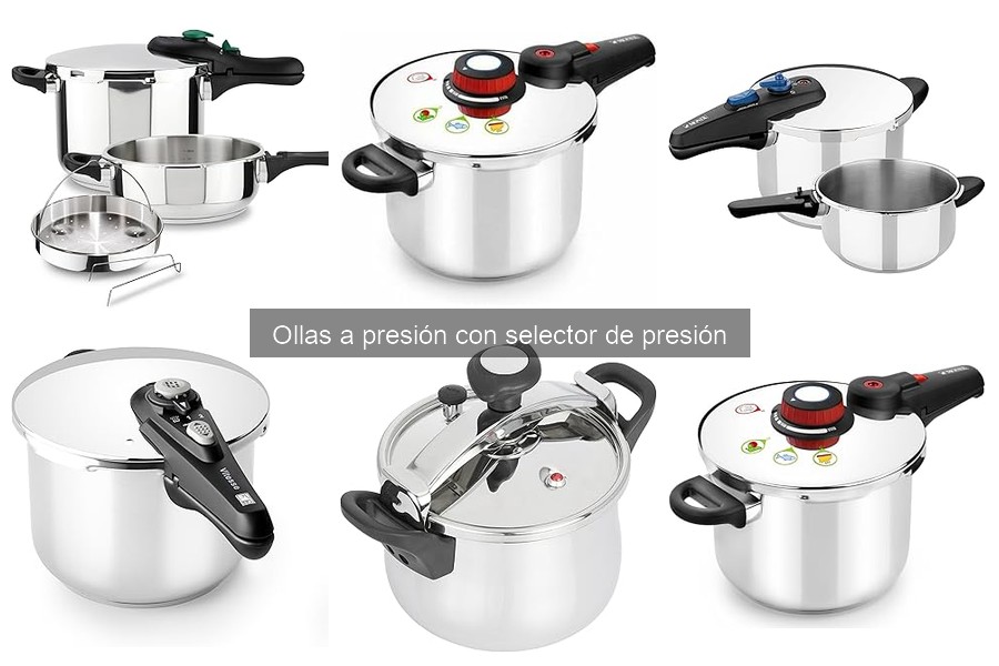 Comparativa de ollas a presión con selector de presión