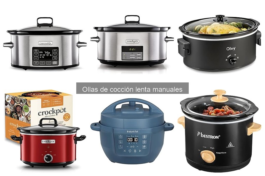 Comparativa de ollas de cocción lenta manuales: marcas y diferencias