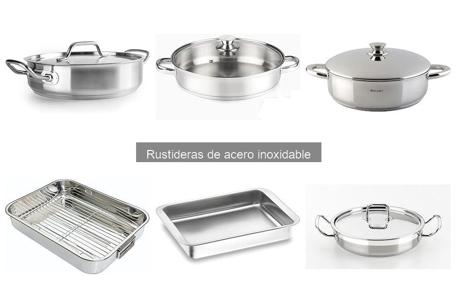 Comparativa de Rustideras de Acero Inoxidable y Otros Materiales