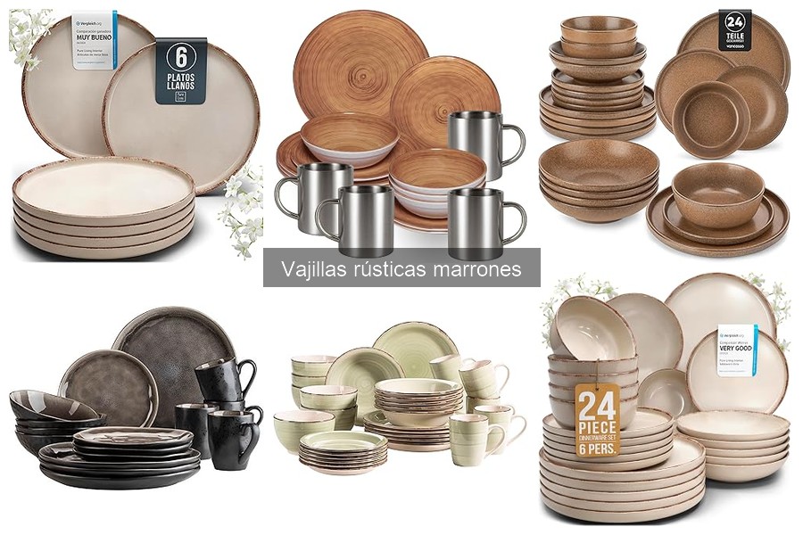 Comparativa de Vajillas Rústicas Marrones: Mejores Marcas y Precios
