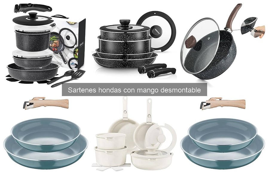 Comparativa Sartenes Hondas con Mango Desmontable y Tradicionales