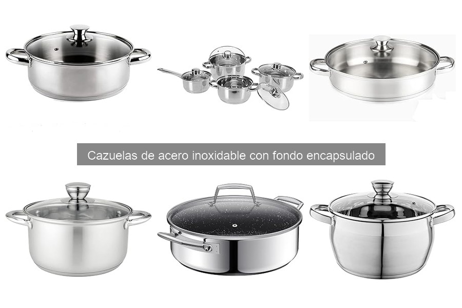 Deliciosas recetas en cazuelas de acero inoxidable con fondo encapsulado