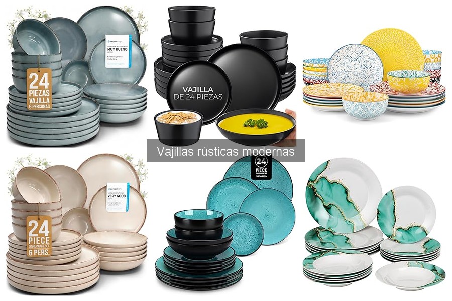 Dónde comprar vajillas rústicas modernas al mejor precio