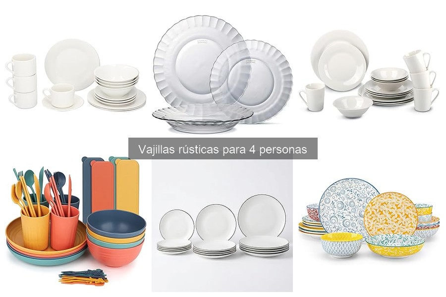 Dónde Comprar Vajillas Rústicas para 4 Personas