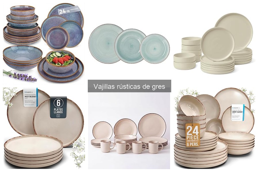 Mantenimiento y cuidado de vajillas rústicas de gres