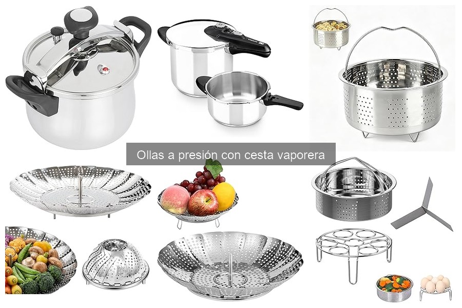 Mantenimiento y limpieza de ollas a presión con cesta vaporera