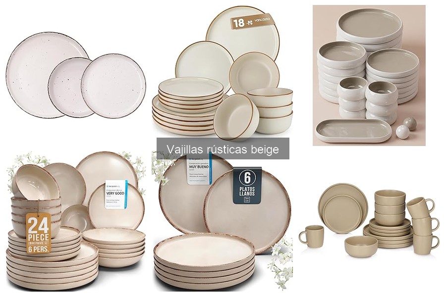 Mantenimiento y limpieza de vajillas rústicas beige