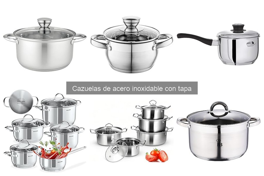Mejor cazuela de acero inoxidable con tapa para fuego lento