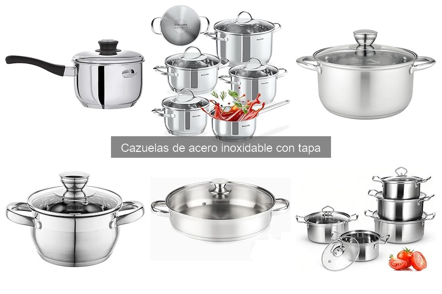 Mejores cazuelas de acero inoxidable con tapa para inducción