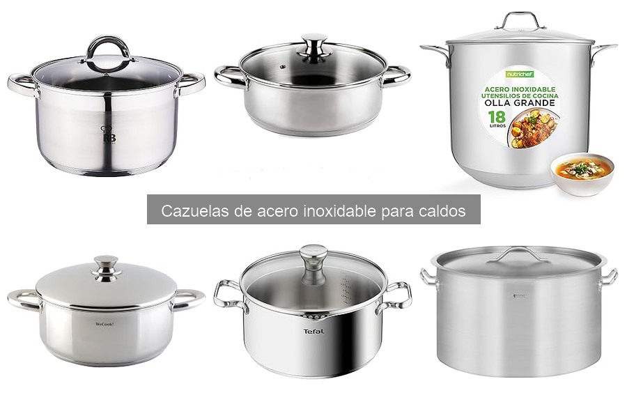 Mejores cazuelas de acero inoxidable para guisos y caldos
