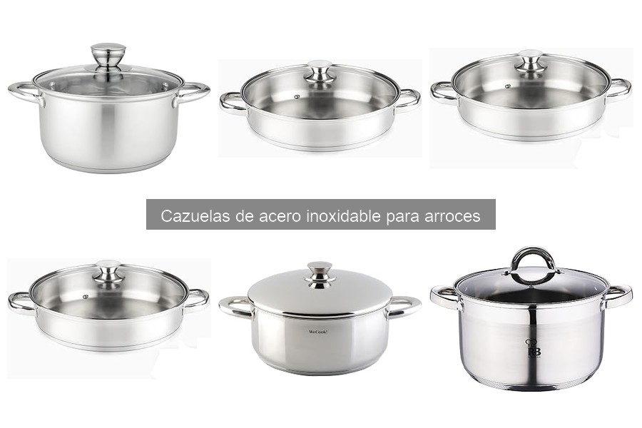 Mejores marcas de cazuelas de acero inoxidable para arroces