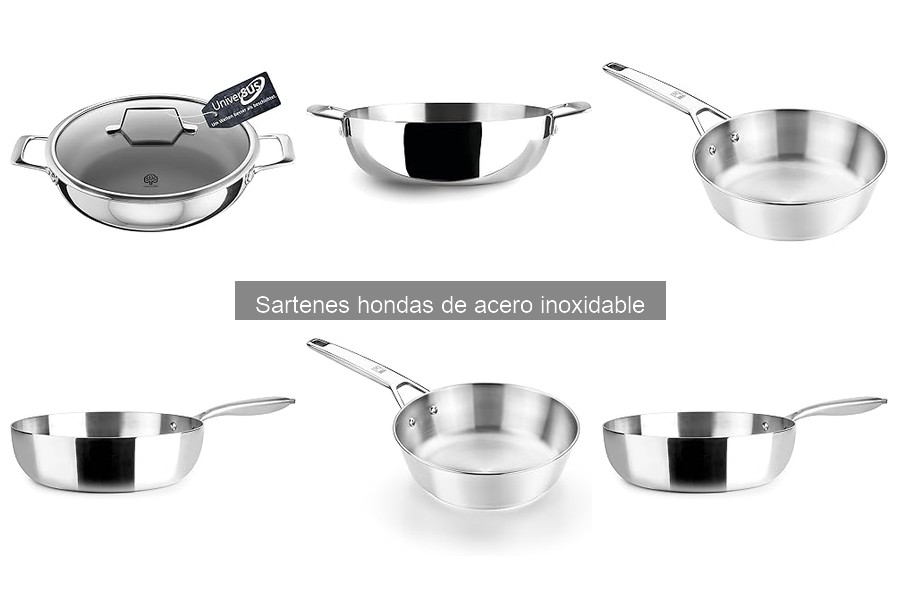 Mejores marcas de sartenes hondas de acero inoxidable