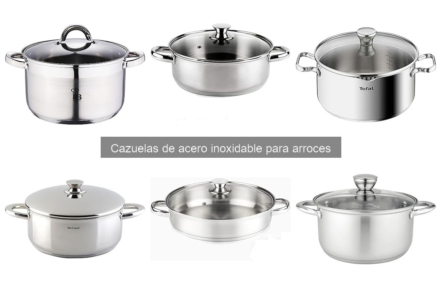 Mejores ofertas para cazuelas de acero inoxidable para arroces