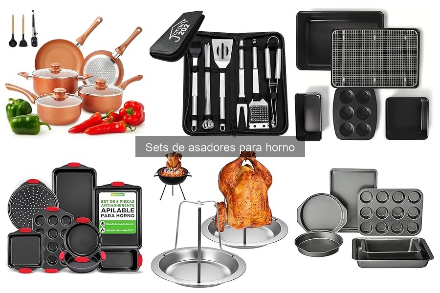Mejores sets de asadores para horno en 2023: Comparativa