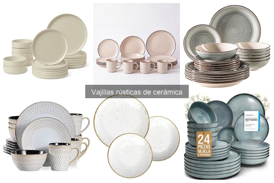 Opciones de vajillas rústicas de cerámica para ocasiones especiales