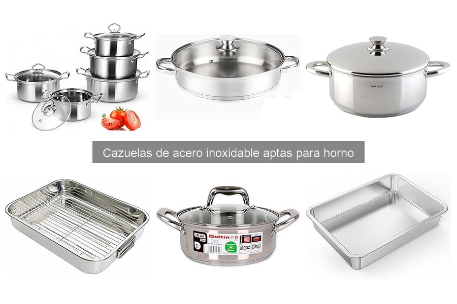 Precios de cazuelas de acero inoxidable aptas para horno