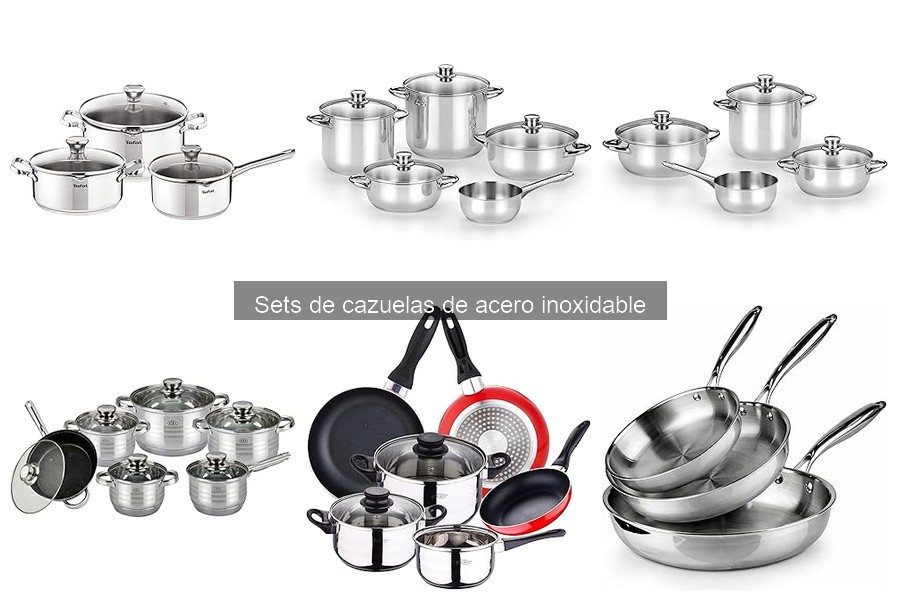 Precios promedio de sets de cazuelas de acero inoxidable