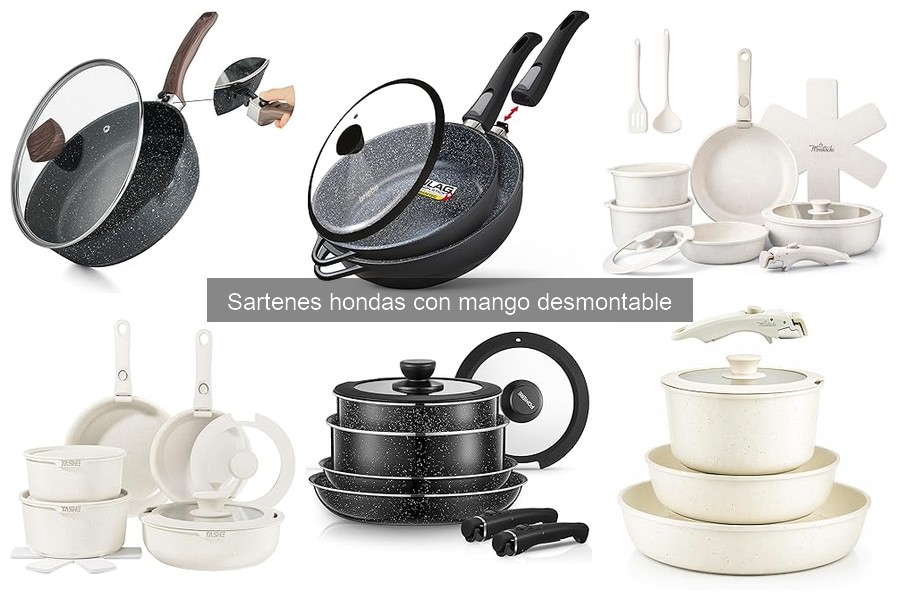 Problemas comunes al usar sartenes hondas con mango desmontable