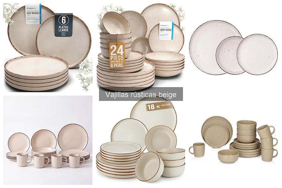 ¿Qué es una vajilla rústica beige? Estilo y características