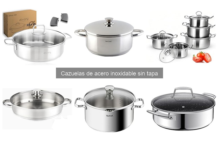 Recetas deliciosas para cazuelas de acero inoxidable sin tapa