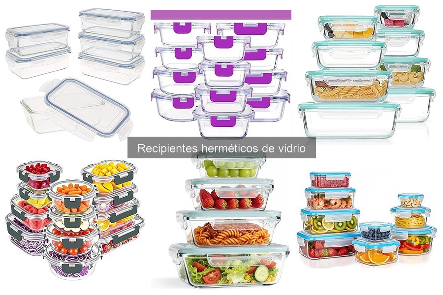 Recipientes herméticos de vidrio para conservar alimentos