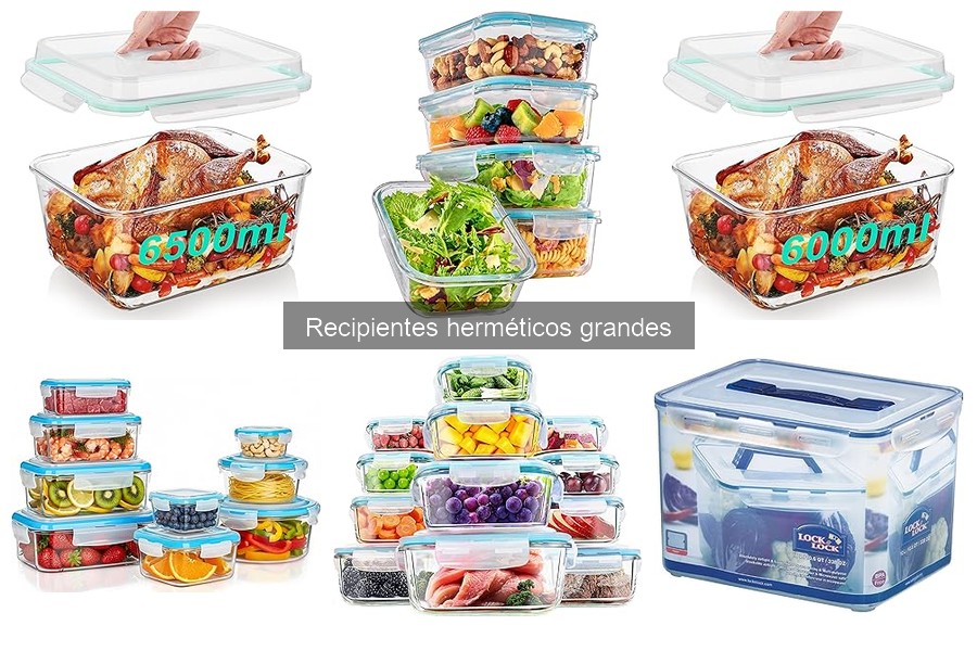 Recipientes herméticos grandes ideales para meal prep