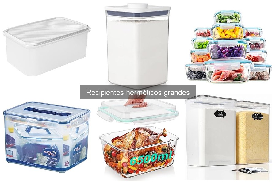 Recipientes herméticos grandes para almacenamiento a largo plazo