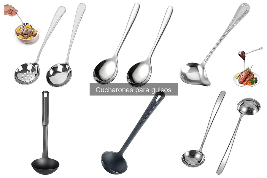 Tipos de cucharones para guisos: materiales y usos