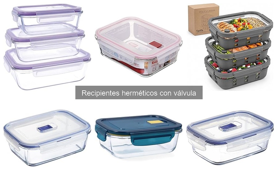 Tipos de recipientes herméticos con válvula para conservar alimentos