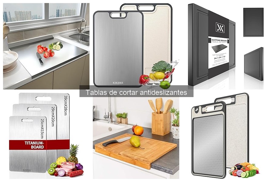 Usos creativos de tablas de cortar antideslizantes en la cocina