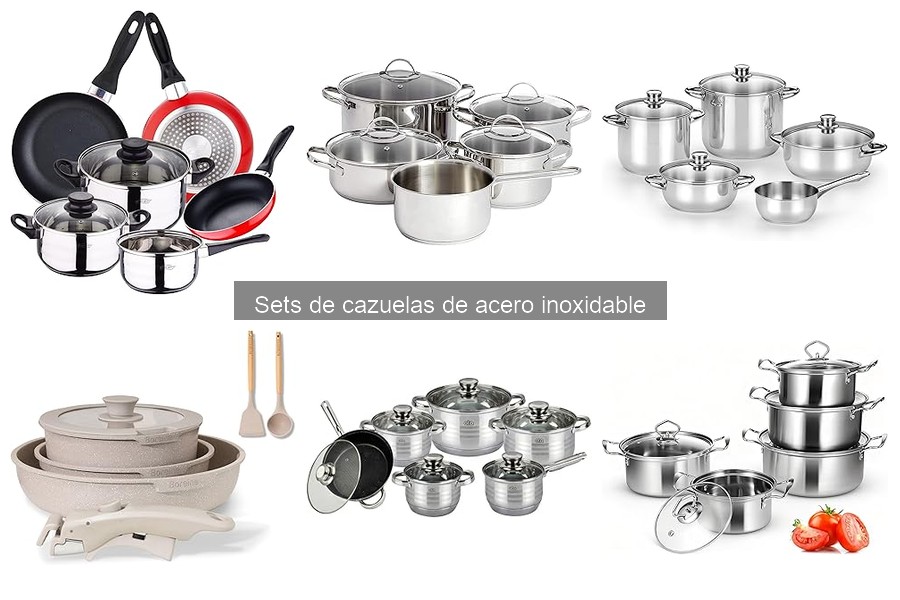 Usos recomendados de sets de cazuelas de acero inoxidable